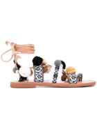 Mabu 'freya' Pompom Sandal - Multicolour