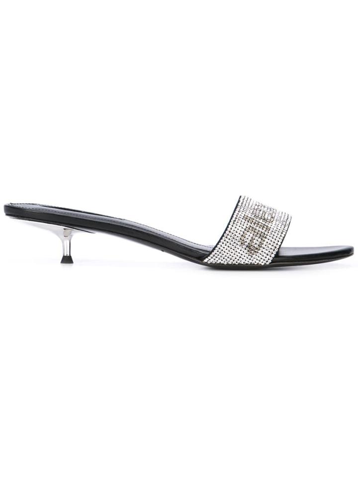 Alexander Wang Crystal Strap Sandals - Black