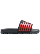 Emporio Armani Logo Slides - Black