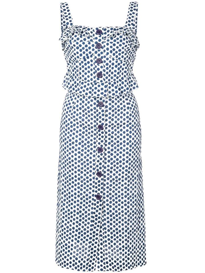 Sea Large Polka Dot Print Dress - White