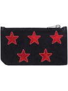 Saint Laurent Star Embroidered Pouch