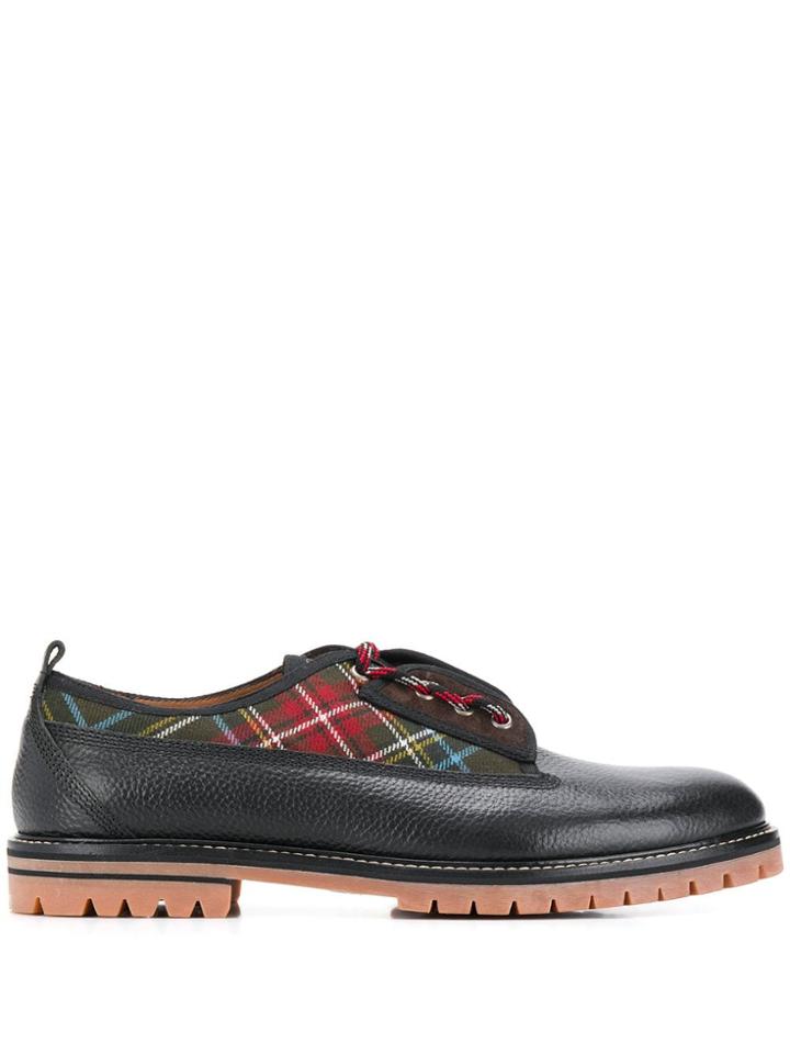 Etro Tartan Panel Shoes - Black