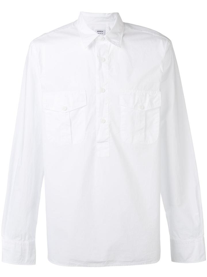 Aspesi Button-up Shirt, Men's, Size: 40, White, Cotton