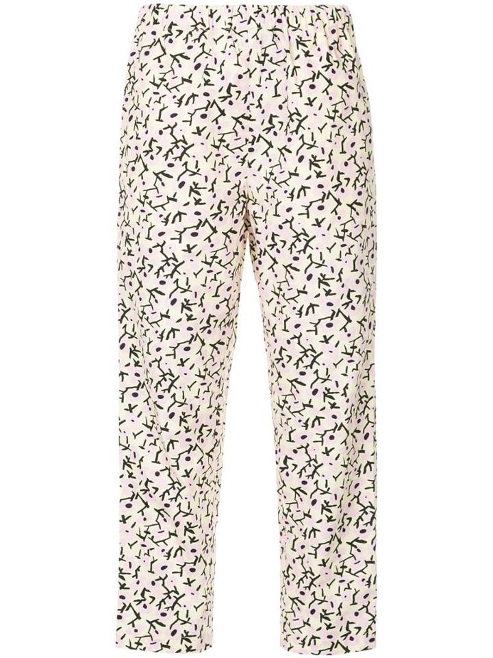 Marni Abstract Print Trousers - Yellow