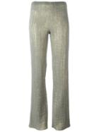 Romeo Gigli Vintage Metallic Flared Trousers