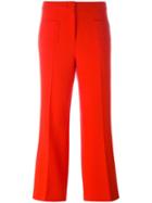 L'autre Chose Cropped Trousers, Women's, Size: 44, Red, Virgin Wool/viscose