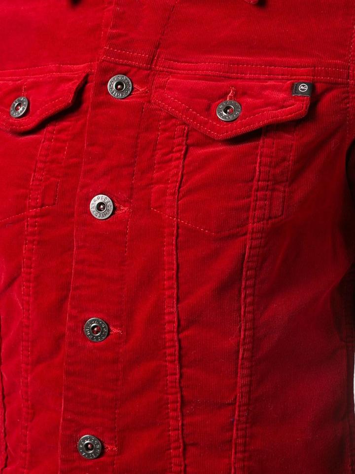 Ag Jeans Button-up Denim Jacket - Red