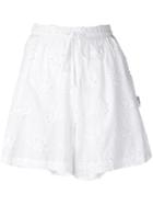 Love Moschino Embroidered Shorts - White
