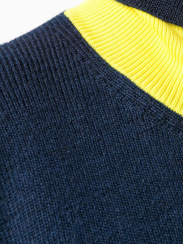 Maison Margiela Contrast Detail Jumper - Blue