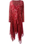 Diesel Bandana Print Flared Dress, Women's, Size: Xs, Red, Cotton/viscose