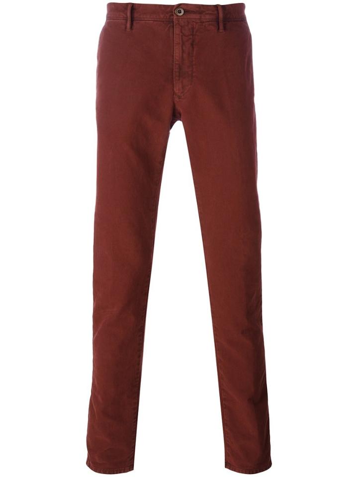 Incotex Slim Fit Chinos - Red