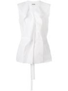 Jil Sander - Frill Front Shirt - Women - Cotton - 42, Women's, White, Cotton