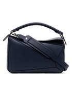 Loewe Navy Blue Puzzle Medium Leather Shoulder Bag