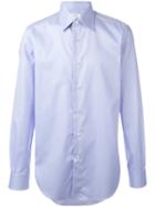 Brioni - Plain Shirt - Men - Cotton - 43, Blue, Cotton