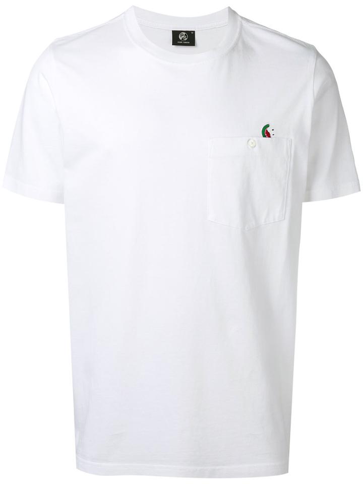 Ps By Paul Smith Watermelon Pocket T-shirt, Men's, Size: Large, White, Organic Cotton