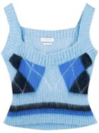 Ballantyne Argyle Knit Top - Blue