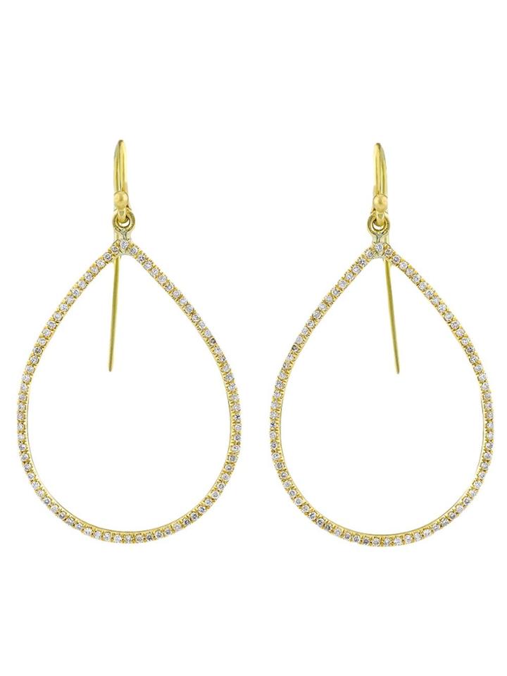 Irene Neuwirth Gold Pear Shape Earrings - Metallic