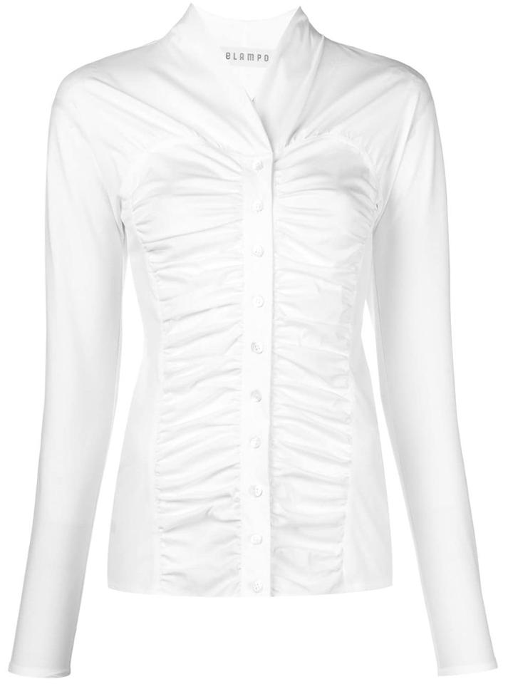 Melampo Draped Detail Shirt - White