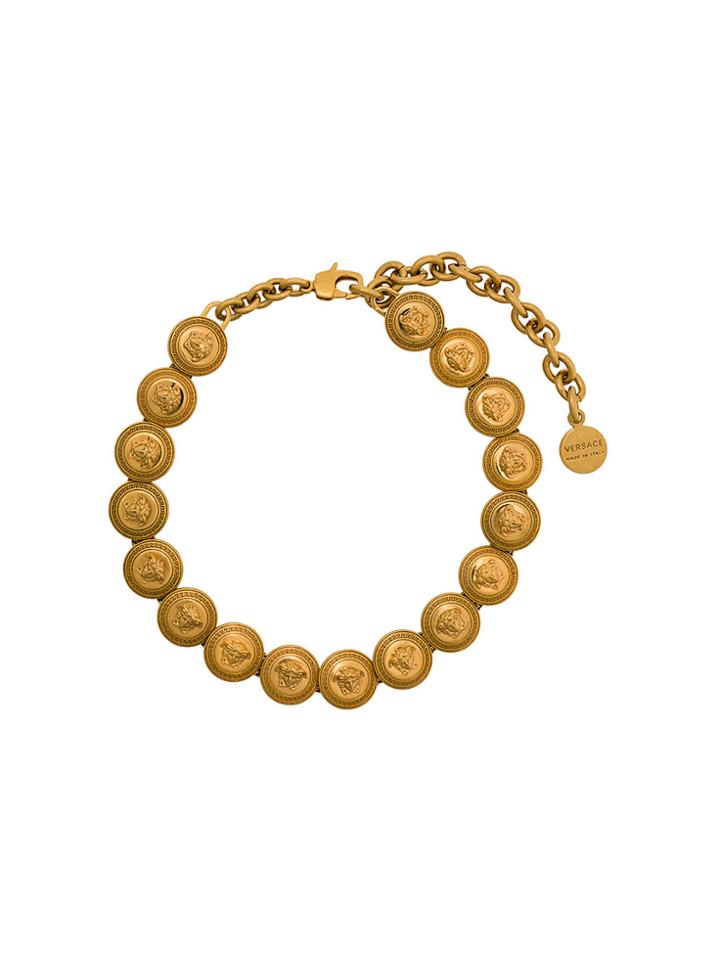 Versace Medusa Coin Choker - Metallic