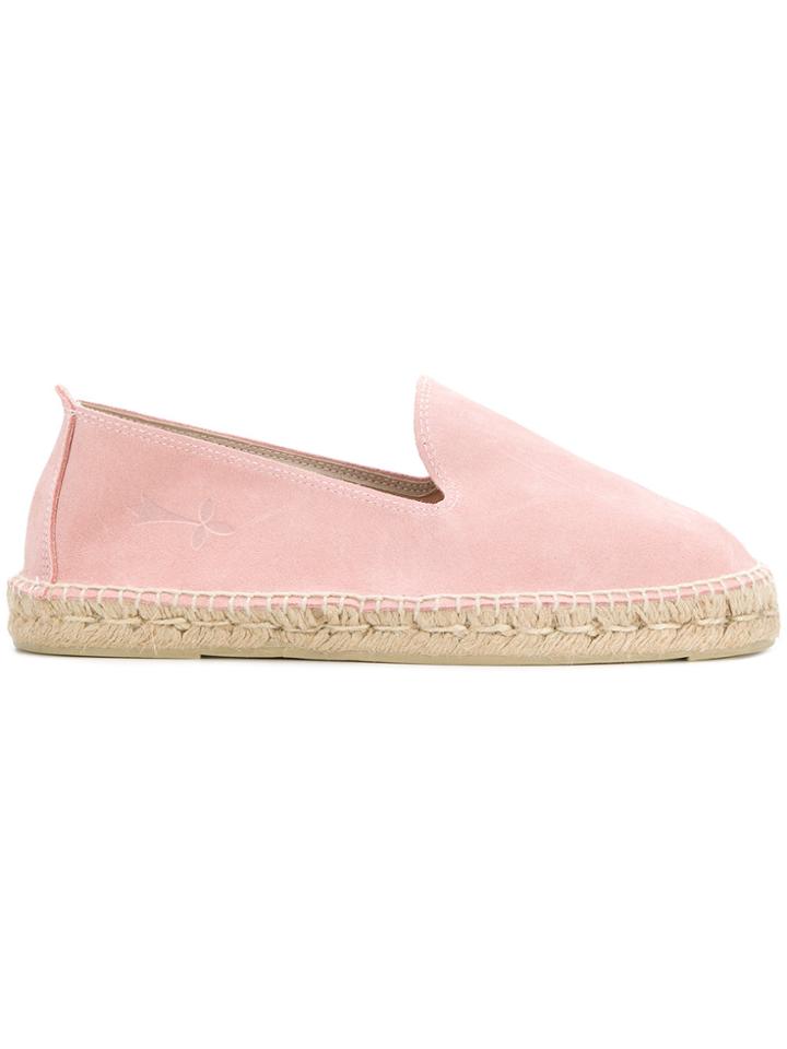 Manebi Logo Embossed Espadrilles - Pink & Purple