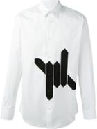 Dsquared2 Emblem Detail Classic Shirt, Men's, Size: 52, White, Cotton