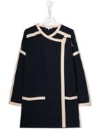 Chloé Kids Teen Double-breasted Coat - Blue