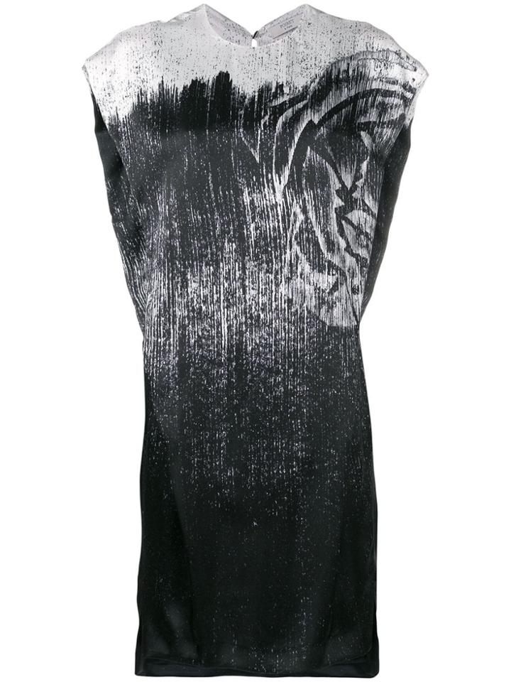 Poiret Metallic Print Dress - Black