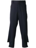 Marni Buttoned Tab Trousers, Men's, Size: 44, Blue, Virgin Wool