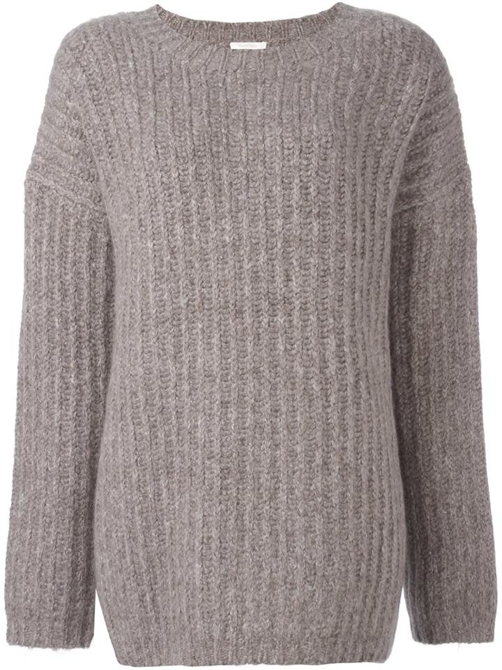 See By Chloé Chunky Ribbed Jumper, Women's, Size: Xs, Nude/neutrals, Nylon/acrylic/mohair/wool