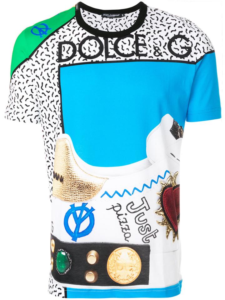 Dolce & Gabbana King Of Hearts Printed T-shirt - Multicolour