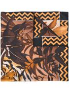 Salvatore Ferragamo Tiger Print Scarf - Black
