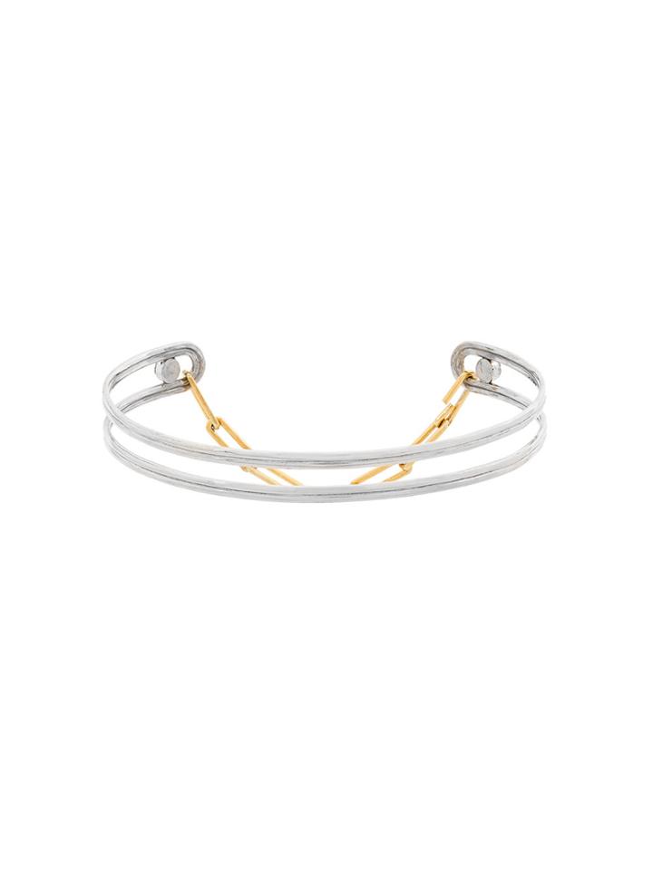 Charlotte Valkeniers Pilot Choker Necklace - Metallic