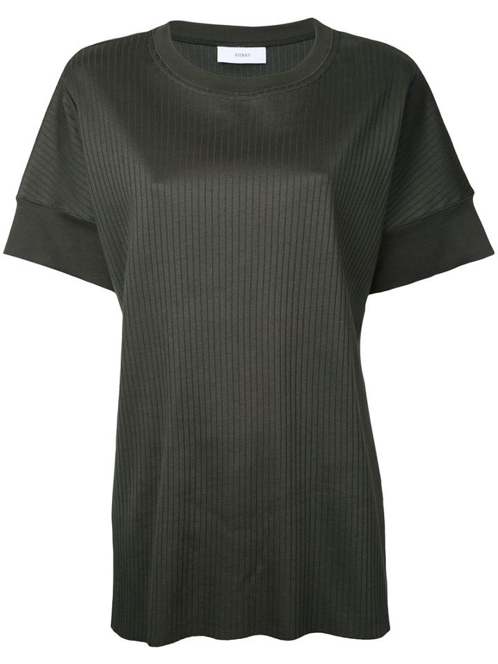 Astraet - Ribbed T-shirt - Women - Cotton - One Size, Green, Cotton