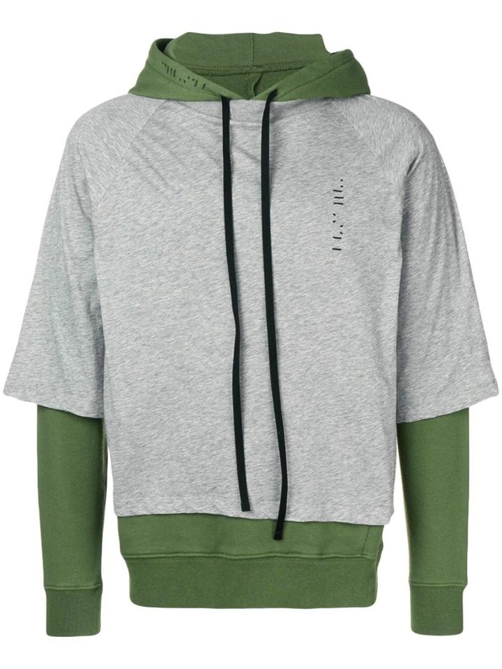 Unravel Project Layered Hoodie - Grey