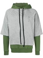 Unravel Project Layered Hoodie - Grey
