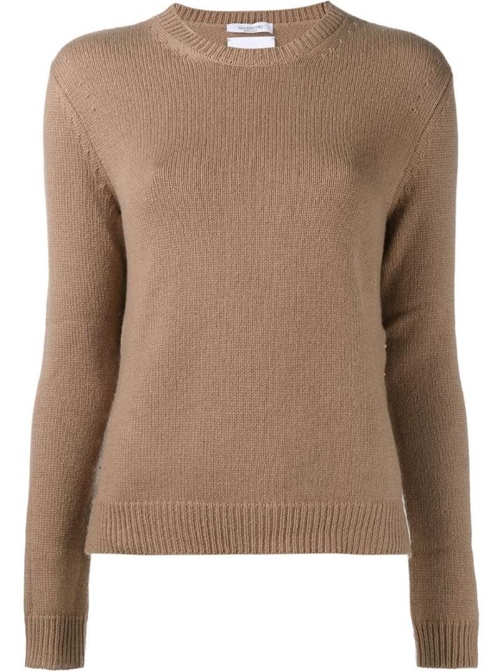 Valentino Cashmere Round Neck Jumper - Neutrals