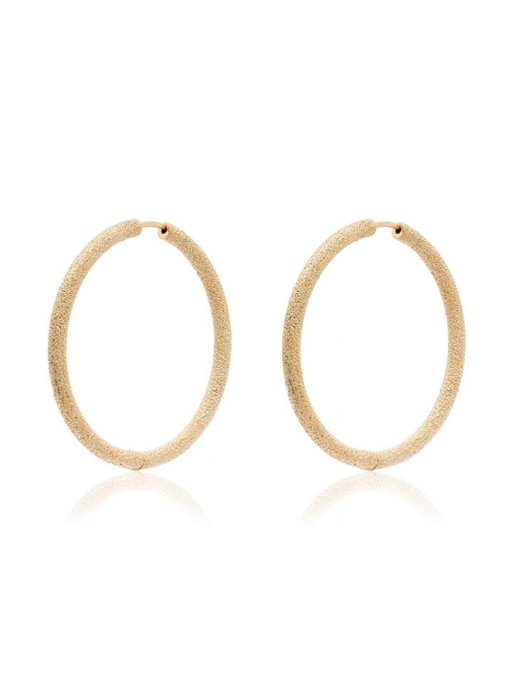 Carolina Bucci 18k Yellow Gold Florentine Large Hoop Earrings -
