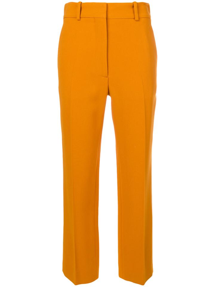 Victoria Beckham Cropped Tailored Trousers - Yellow & Orange