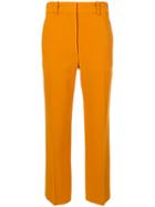 Victoria Beckham Cropped Tailored Trousers - Yellow & Orange