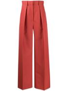 Jacquemus Pleated Details Palazzo Trousers - Orange