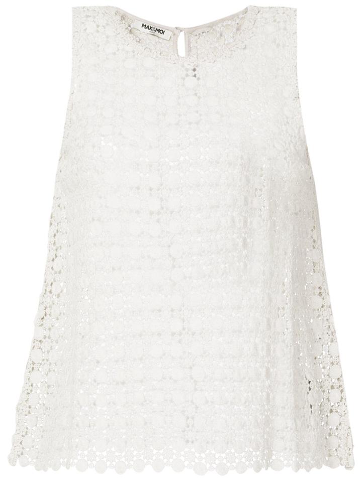 Max & Moi Crocheted Top - White