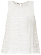 Max & Moi Crocheted Top - White