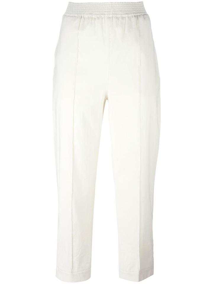 Marni Straight Leg Trousers, Women's, Size: 42, Nude/neutrals, Linen/flax/viscose/spandex/elastane