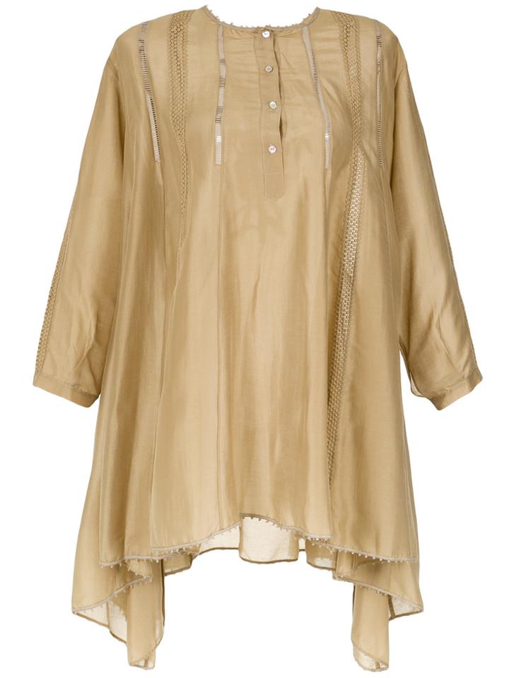Martha Medeiros Pineapple Wide Blouse - Brown