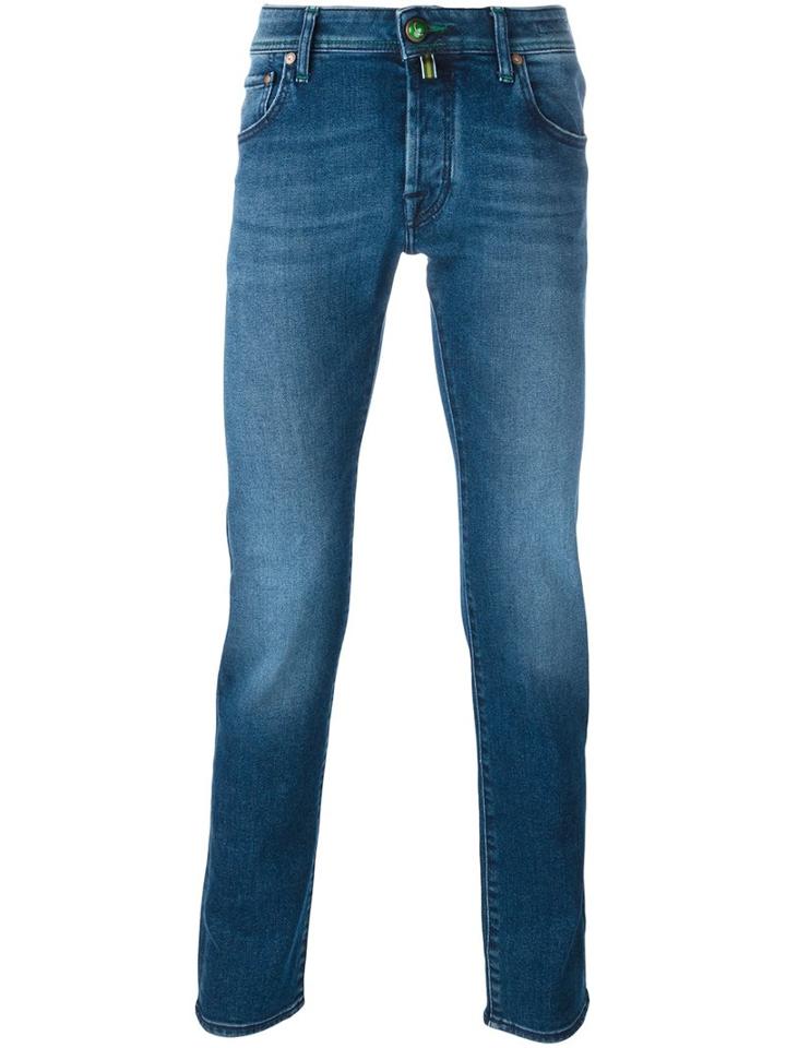 Jacob Cohen Slim-fit Jeans, Men's, Size: 35, Blue, Cotton/spandex/elastane