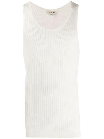 You As Ribbed Vest Top - White