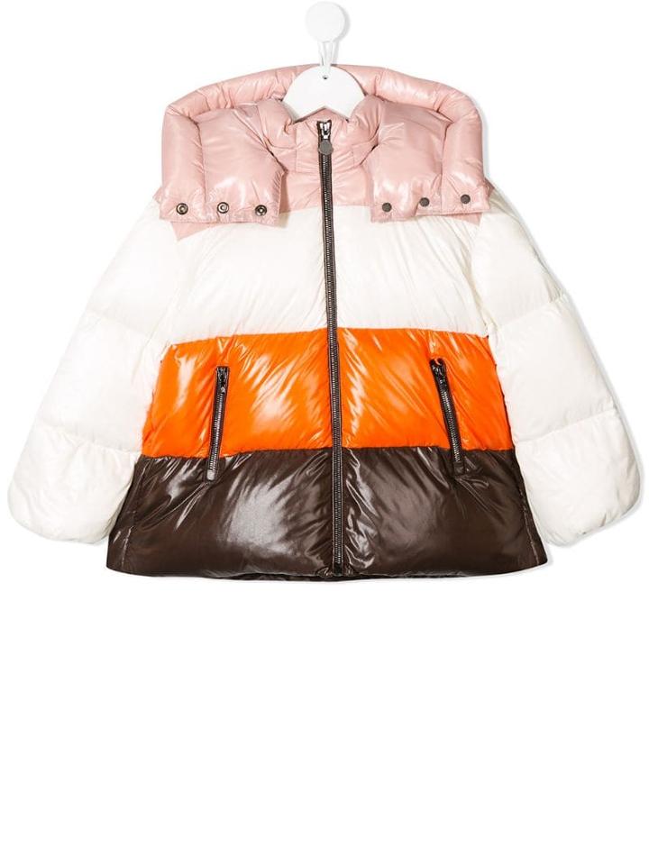 Moncler Kids Teen Colour-block Padded Jacket - Pink