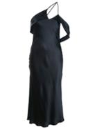 Michelle Mason Draped-arm Silk Dress - Black