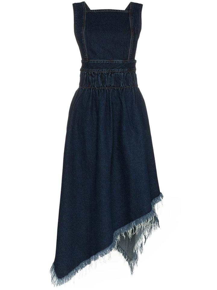 Marques'almeida Ma Slvls Sq Nck Drs Aprn Mid Asym Fryd H - Blue