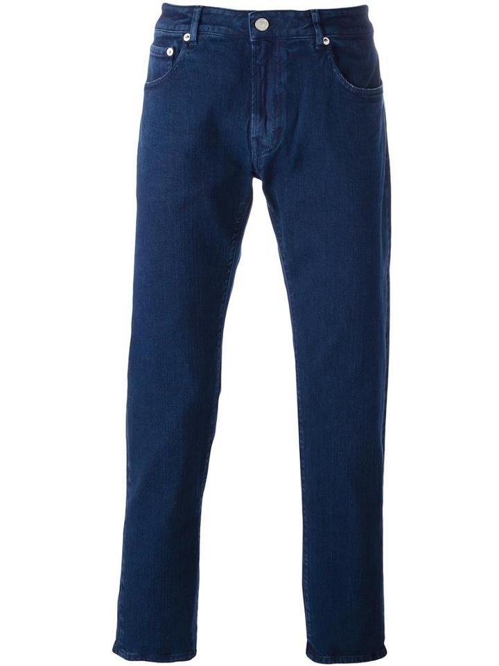 Pt05 Straight Leg Jeans, Men's, Size: 32, Blue, Cotton/spandex/elastane